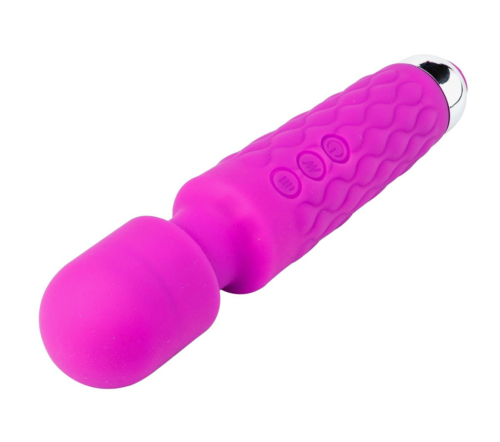 Фиолетовый перезаряжаемый wand-вибратор - 20,5 см. - 2