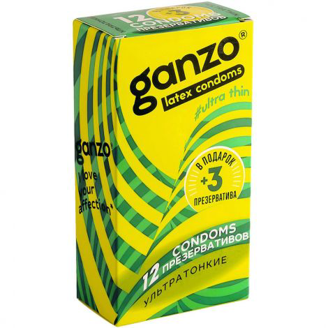 Ультратонкие презервативы Ganzo Ultra thin - 15 шт. - 0