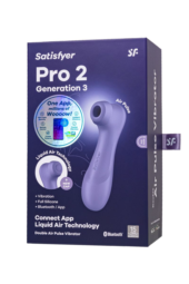 Сиреневый вакуумный стимулятор клитора Satisfyer Pro 2 Generation 3 с управлением через приложение - 6