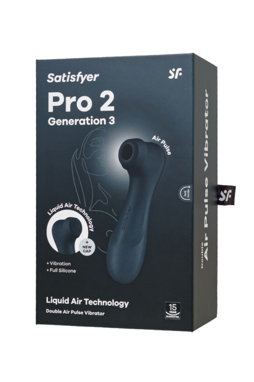 Черный вакуумный стимулятор клитора Satisfyer Pro 2 Generation 3 - 6