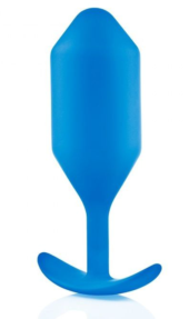Синяя пробка для ношения B-vibe Snug Plug 5 - 14 см. - 0