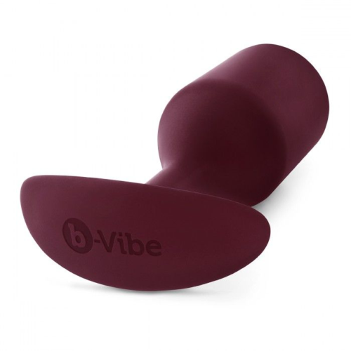 Бордовая пробка для ношения B-vibe Snug Plug 5 - 14 см. - 1