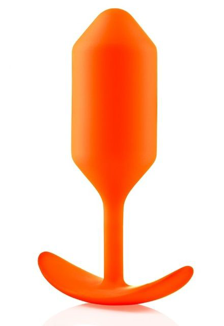 Оранжевая пробка для ношения B-vibe Snug Plug 3 - 12,7 см. - 0