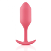 Розовая пробка для ношения B-vibe Snug Plug 2 - 11,4 см. - 1