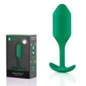 Зеленая пробка для ношения B-vibe Snug Plug 2 - 11,4 см. - 4