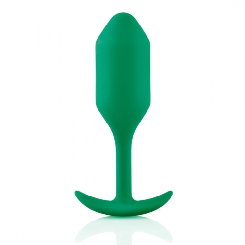 Зеленая пробка для ношения B-vibe Snug Plug 2 - 11,4 см. - 1