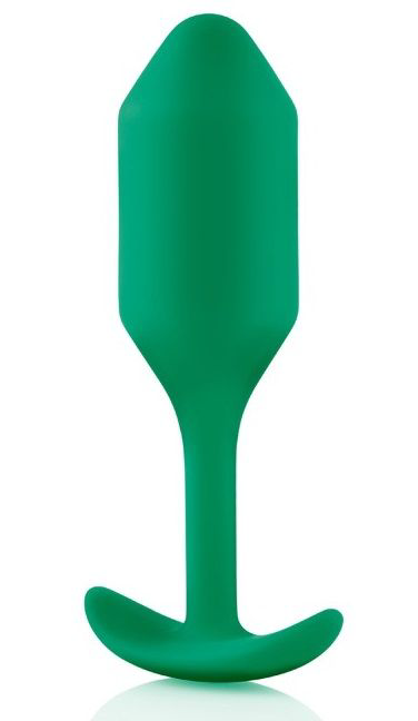 Зеленая пробка для ношения B-vibe Snug Plug 2 - 11,4 см. - 0