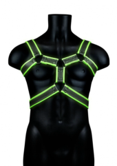 Стильная портупея Body Harness с неоновым эффектом - размер L-XL - 2