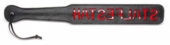 Гладкая черная шлепалка с надписью HATSEFLATS - 48 см. - 4