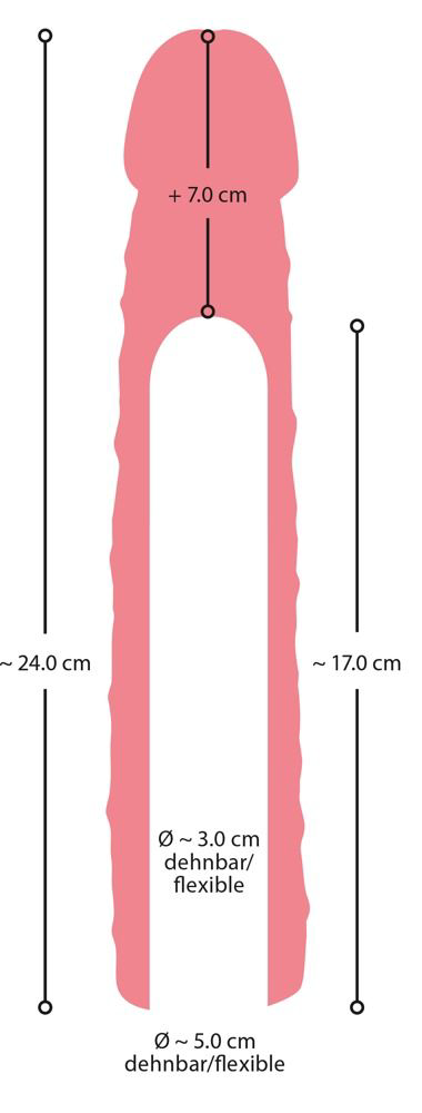 Телесная насадка-удлинитель Extension Sleeve - 25 см. - 4