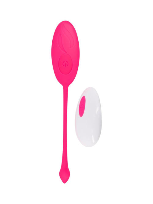 Ярко-розовое вагинальное виброяйцо с пультом ДУ - 1