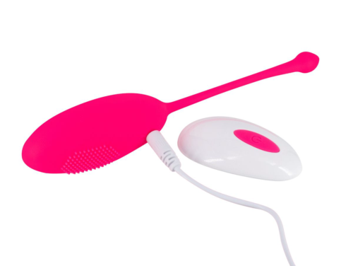 Ярко-розовое вагинальное виброяйцо с пультом ДУ - 2
