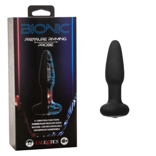 Черная анальная вибропробка Bionic Pressure Rimming Probe - 14,5 см. - 1