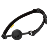Черный силиконовый кляп-шар Breathable Ball Gag - 0