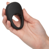 Черное эрекционное виброкольцо Silicone Rechargeable Pleasure Ring - 2