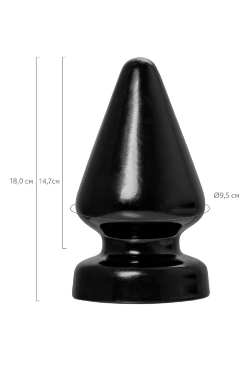 Черная анальная втулка Draco α - 18 см. - 2
