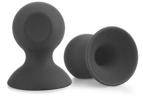 Черные силиконовые присоски на соски Bondage Fetish Silicone Comfort Nipple Suckers - 0