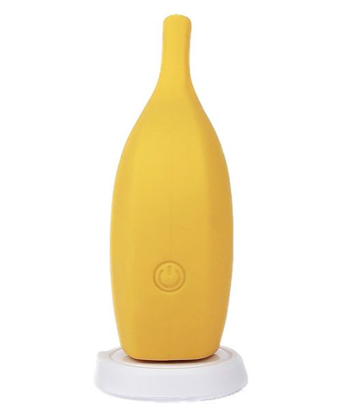 Желтый перезаряжаемый вибратор Ba-banana - 8,2 см. - 0