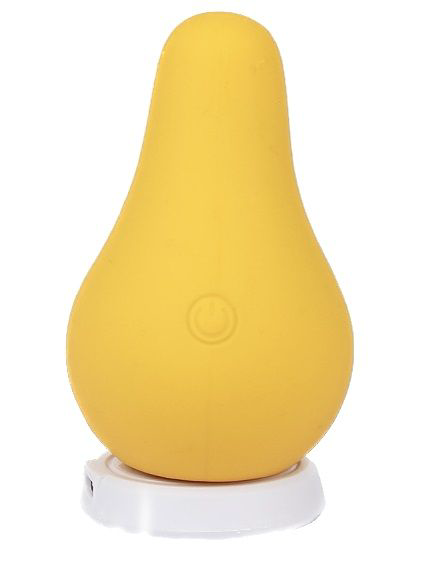 Желтый перезаряжаемый вибратор Juicy Pear - 8,2 см. - 0