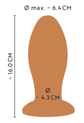Оранжевая анальная пробка с присоской - 16 см. - 4