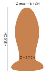 Оранжевая анальная пробка с присоской - 21 см. - 4