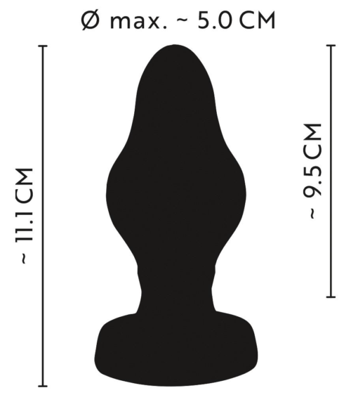 Черная анальная пробка Super Soft Butt Plug - 11,1 см. - 5