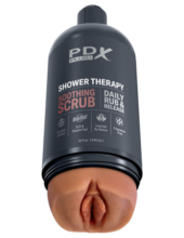 Мастурбатор-вагина цвета карамели Shower Therapy Soothing Scrub - 0