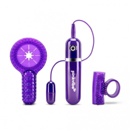 Набор из 2 фиолетовых эрекционных колец с вибрацией - 1
