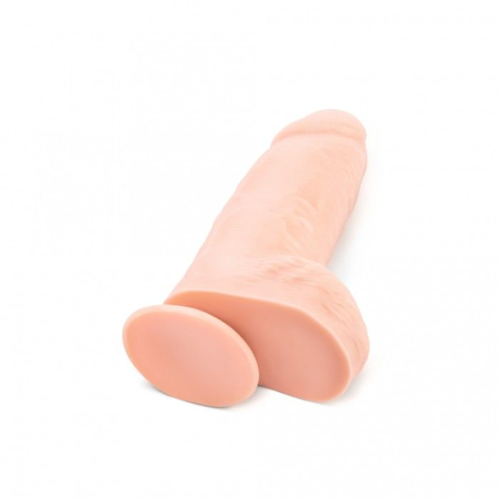 Телесный фаллоимитатор на присоске Pink Vibe - 22 см. - 1