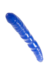 Синий двусторонний фаллоимитатор - 28,5 см. - 3