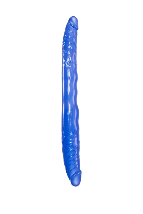 Синий двусторонний фаллоимитатор - 28,5 см. - 0