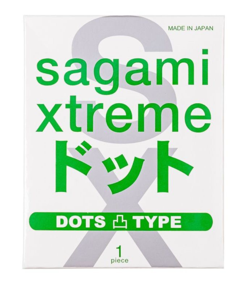 Презерватив Sagami Xtreme Type-E с точками - 1 шт. - 0