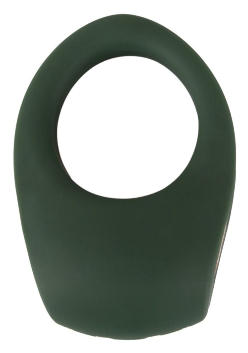 Зеленое эрекционное виброкольцо Luxurious Vibro Cock Ring - 2