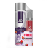 Набор лубрикантов System JO Xtra Silky Oral Delight Strawberry - 0