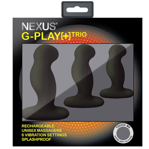 Набор из 3 черных вибровтулок Nexus G-Play+ Trio - 1