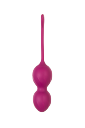 Бордовые вагинальные шарики Moussy с вибрацией и пультом ДУ - 5