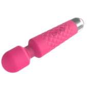 Розовый wand-вибратор с подвижной головкой - 20,4 см. - 3