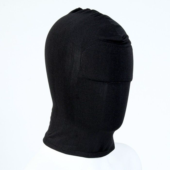 Черная сплошная маска-шлем - 0
