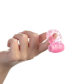 Розовое мягкое эрекционное кольцо с вибрацией - 2