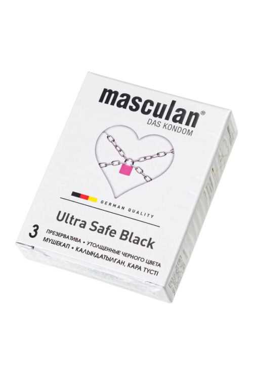 Ультрапрочные презервативы Masculan Ultra Safe Black - 3 шт. - 1