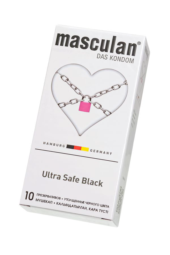 Ультрапрочные презервативы Masculan Ultra Safe Black - 10 шт. - 1