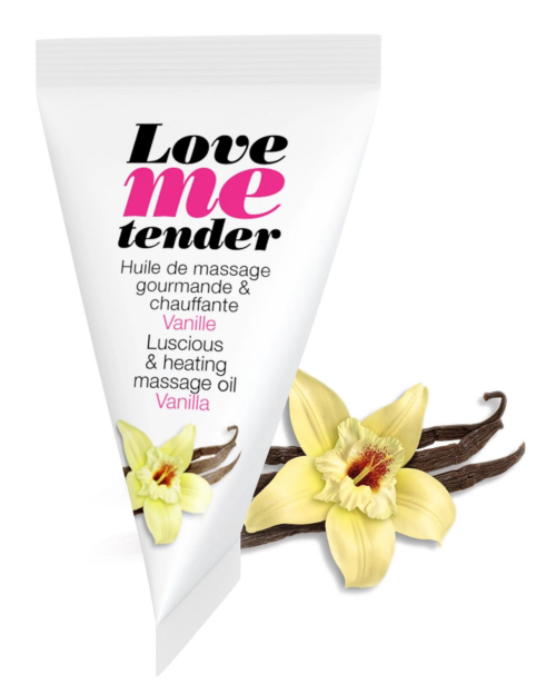 Съедобное согревающее массажное масло Love Me Tender Vanilla с ароматом ванили - 10 мл. - 0