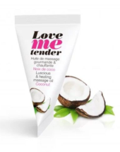 Съедобное согревающее массажное масло Love Me Tender Cocos с ароматом кокоса - 10 мл. - 0