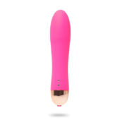 Розовый гладкий вибратор Massage Wand - 14 см. - 0