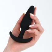 Черная силиконовая анальная пробка Soft-touch - 12,5 см. - 2