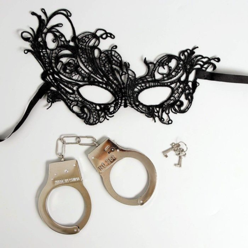 Эротический набор «Сладкое повиновение»: наручники и маска - 3