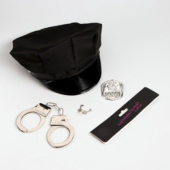 Эротический набор «Секс-полиция»: шапка, наручники, значок - 6