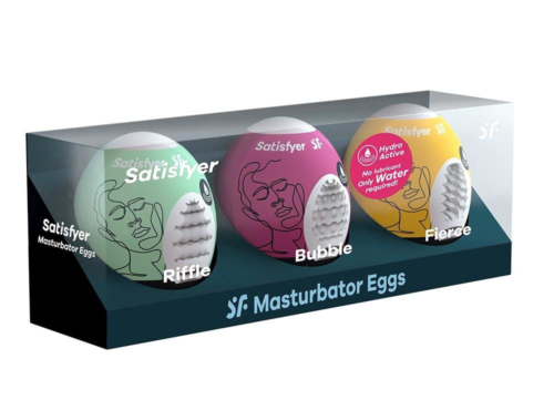 Набор из 3 мастурбаторов-яиц Satisfyer - 0