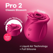 Малиновый вакуум-волновой стимулятор Pro 2 Classic Blossom - 2