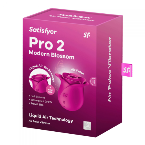 Ярко-розовый вакуум-волновой стимулятор Pro 2 Modern Blossom - 1